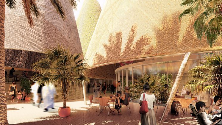 Outside terrace. Spanish Pavilion at the Expo Dubai 2020 by Amann Canovas Maruri. Courtesy the studio and Acción Cultural Española