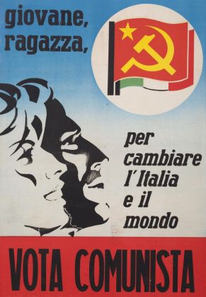 Vota comunista. Giovane ragazza, per cambiare l’Italia e il mondo, 1968, stampa tipografica su carta