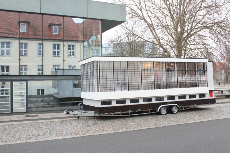 Wohnmaschine by Van Bo Le–Mentzel, Spinning Triangles, Dessau, side university © SAVVY Contemporary