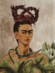 Frida Kahlo (Mexican, 1907–1954). Self-Portrait with Braid, 1941. Oil on hardboard, 20 x 15 ¼ in. (51 x 38.5 cm). The Jacques and Natasha Gelman Collection of 20th Century Mexican Art and the Vergel Foundation. © 2019 Banco de México Diego Rivera Frida Kahlo Museums Trust, Mexico, D.F. / Artists Rights Society (ARS), New York