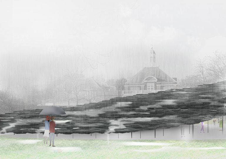 Serpentine Pavilion 2019, Design Render, Exterior and Interior Views © Junya Ishigami + Associates