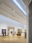 Looking across the renovated second-floor galleries, featuring installations of contemporary African, Melanesian, and contemporary Aboriginal Australian art. Photograph © Michael Moran, Courtesy of the Hood Museum of Art at Dartmouth