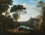 BIG Borsa Italiana Paesaggio con la Ninfa Egeria, Claude Lorrain (Champagne, 1600 – Roma, 1682) olio su tela. Prestito dal Museo e Real Bosco di Capodimonte, collezione Borbone