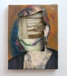 Alessandro Scarabello, Head #1, 2014, olio su tele sovrapposte, cm 27,5x21. Courtesy The Gallery Apart, Roma