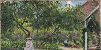 Camille Pissarro, Angolo di giardino a Eragny, la casa dell'artista, 1897