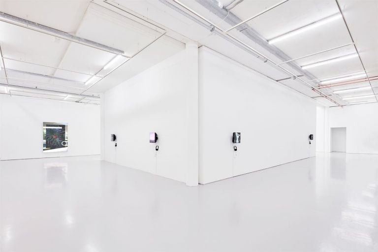 Christopher Kulendran Thomas. New Eelam. Bristol. In collaboration with Annika Kuhlmann. Installation view at Spike Island, Bristol 2019. Photo Stuart Whipps