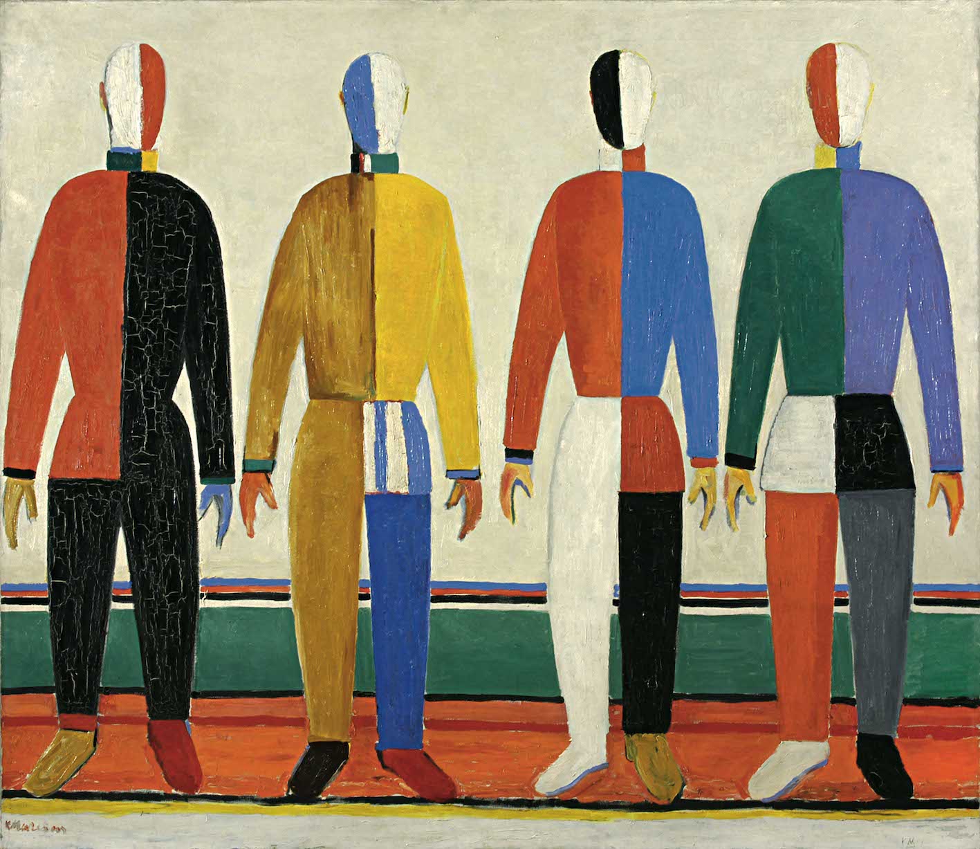 Fundación Mapfre - Kazimir Malévich Deportistas, 1930-1931 [Sportsmen] Óleo sobre lienzo, 142 × 164 cm Museo Estatal Ruso, San Petersburgo INV. Ж-9439 / КП-132379 © Museo Estatal Ruso, San Petersburgo 