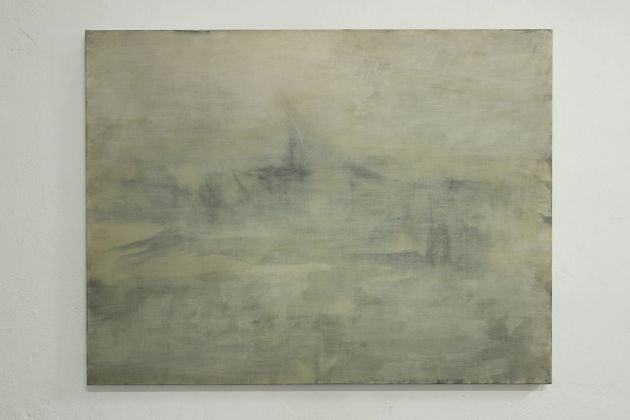 Giulio Saverio Rossi, Sub versione (Friedrich), 2018, tempera a colla e gesso di Bologna su lino, 96 x 127 cm
