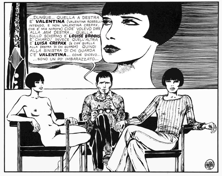 Guido Crepax, Guido, Luisa, Valentina e Louise, 1976, courtesy Archivio Crepax