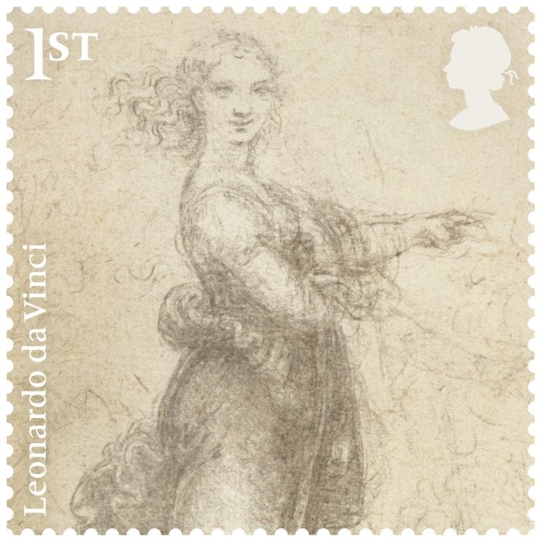 A woman in a landscape, c.1517–18 Black chalk. Manchester Art Gallery. Courtesy Royal Mail