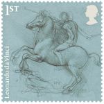A design for an equestrian monument, c.1485–88 Silverpoint on blue prepared paper, Leeds Art Gallery. Courtesy Royal Mail
