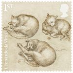 Studies of cats, c.1517–18 Pen and ink, Bristol Museum and Art Gallery. Courtesy Royal Mail