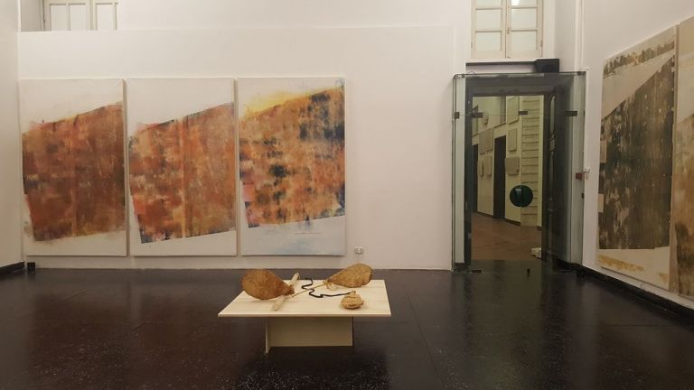 Luca Trevisani. Installation view at Pinksummer, Genova 2019. Photo Linda Kaiser