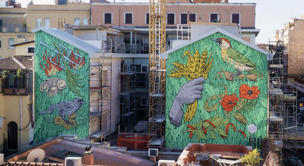 Nuova opera d’arte urbana a Roma. Lucamaleonte fa il ritratto al quartiere San Lorenzo   