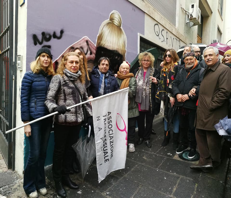 Manifestazione in difesa del muro di Valiante e di Tarantina. Napoli, 25 febbraio 2019. Ph. Facebook