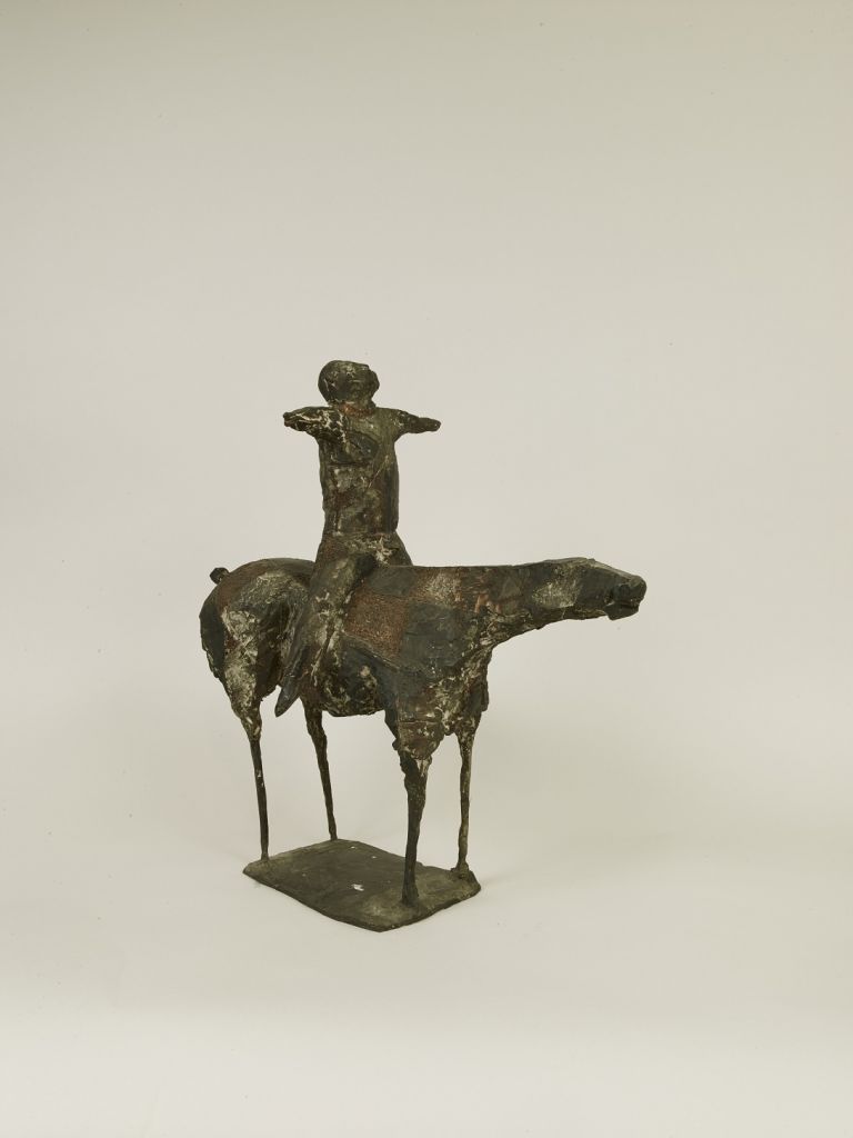 Marini Marino, Piccolo cavaliere, 1949, bronzo, 44,10 x 43,10 x 22,20 cm, MM S11.