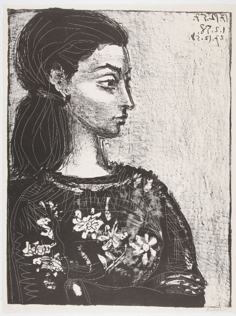 Pablo Picasso, Femme au corsage à fleurs, 1958. Museum Boijmans Van Beuningen, Rotterdam. Photo Studio Buitenhof, Den Haag