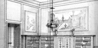 Progetto definitivo arredo sede Banca d'Italia a Brescia eseguito da Ambrogio Fossati nel 1932. Courtesy Eredi Fossati.