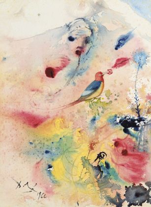 Salvador Dali, Femme Oritentale et oiseau exotique, 1966, Alcolea Nonell