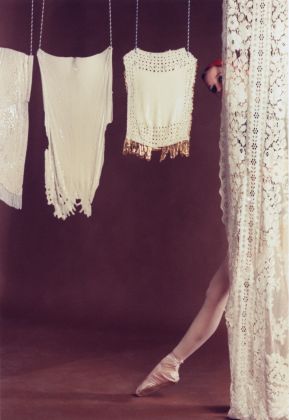 0. Rose ENGLISH Study for A Divertissement: Diana and Porcelain Lace Veil, 1973 Set of 5 cibachrome photographs 30 x 21.5 cm each © The Artist; Courtesy Richard Saltoun Gallery, London