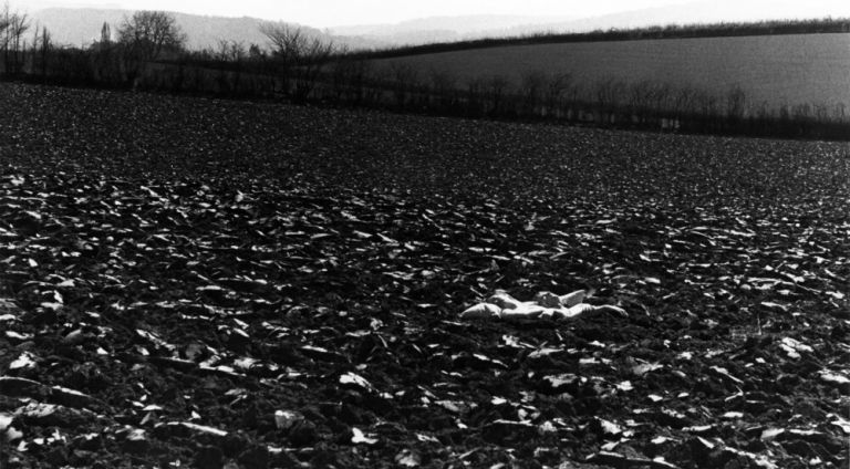 1. Rose ENGLISH Bed in Field, 1971 Set of 7 gelatin silver prints Various dimensions © The Artist; Courtesy Richard Saltoun Gallery, London