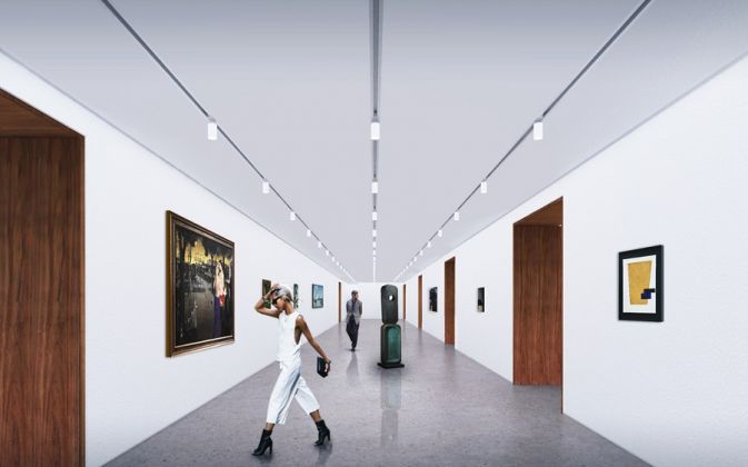 Sotheby's NY, Corridor. Credit OMA New York