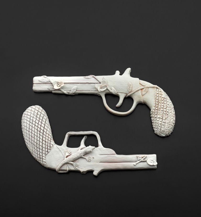 GIO PONTI Two pistol-form sculptures circa 1951