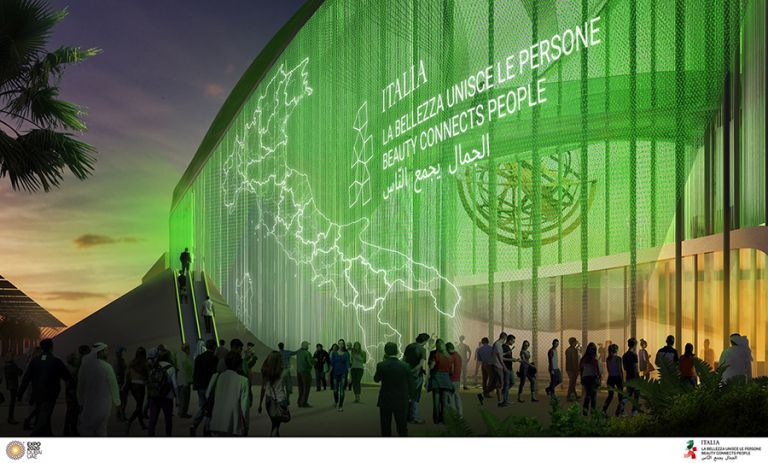 Padiglione Italia, Digital Wall Green - via italyexpo2020.it