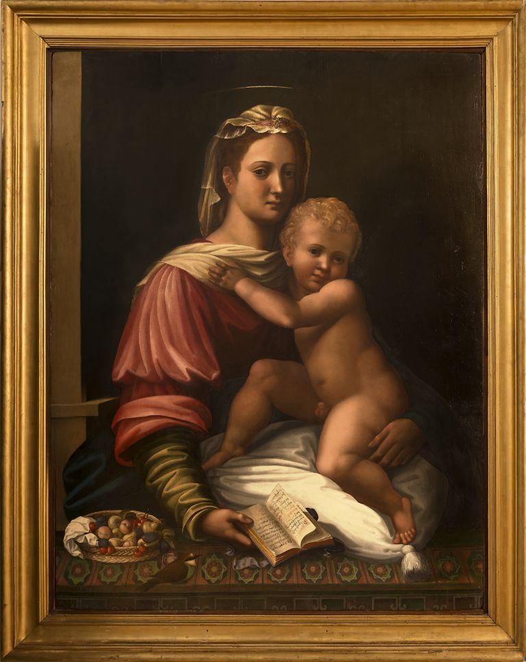 Perin del Vaga e Giovanni da Udine, Madonna col Bambino, olio su tavola, 1520 circa. Roma, Galleria Borghese