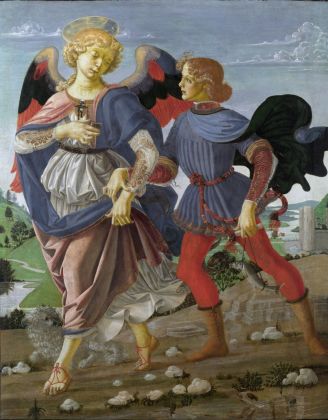 Andrea del Verrocchio, L’arcangelo Raffaele e Tobiolo, 1470-72. The National Gallery, Londra