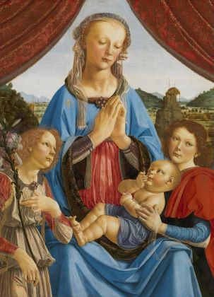 Andrea del Verrocchio, Madonna col Bambino e due angeli, 1471-72. The National Gallery, Londra