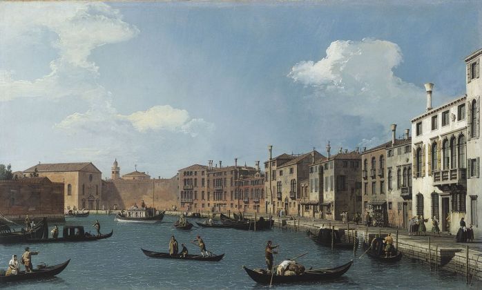 Antonio Canal detto Canaletto, Il Canal Grande da Santa Chiara verso Santa Croce, olio su tela, cm 48,5 x 79. Parigi, Musée de Cognacq-Jay