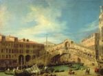 Antonio Canal detto Canaletto, Il Ponte di Rialto, olio su rame, cm 45,5 x 62,5. Wells-Next-The-Sea, Holkham Hall