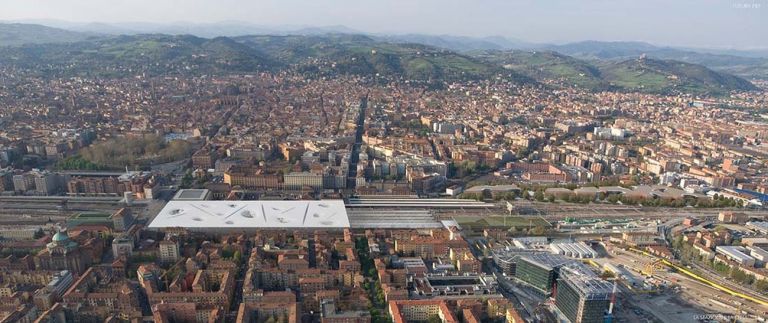 Arata Isozaki & Andrea Maffei, Progetto per la Stazione di Bologna. Courtesy AMA