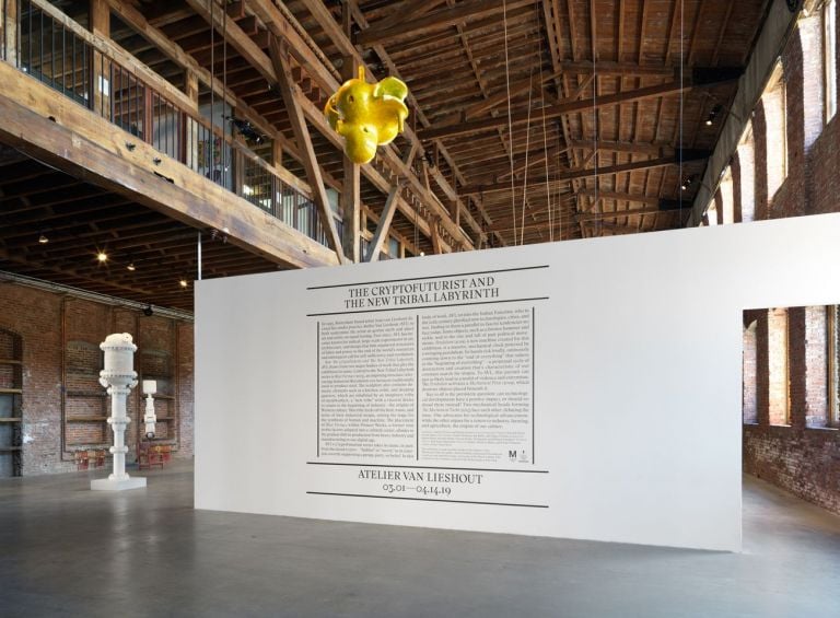 Atelier Van Lieshout. The CryptoFuturist and The New Tribal Labyrinth. Installation view at Pioneer Works, New York 2019. Photo © Dan Bradica