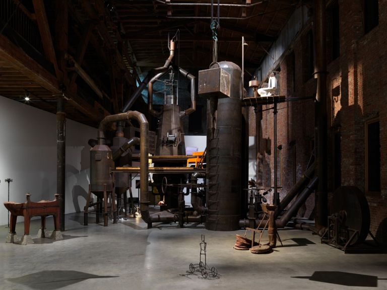 Atelier Van Lieshout. The CryptoFuturist and The New Tribal Labyrinth. Installation view at Pioneer Works, New York 2019. Photo © Dan Bradica