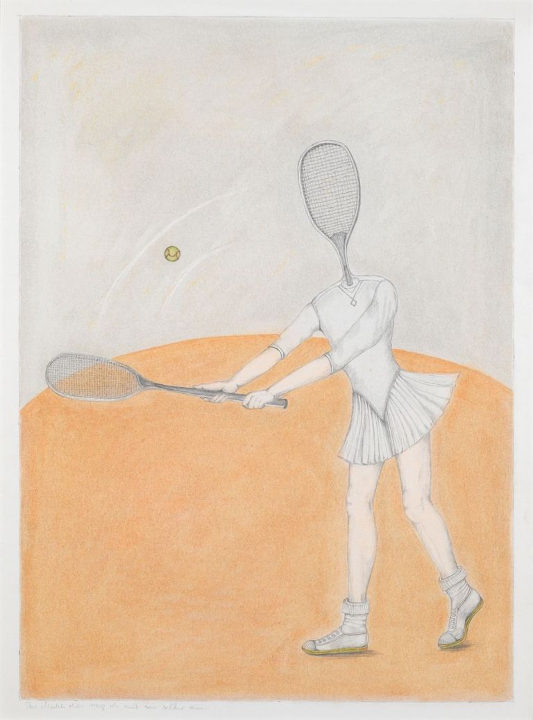 Birgit Jürgenssen, Das Match das trag ich mit mir selber aus, 1973. Courtesy Galerie Hubert Winter, Vienna © Estate Birgit Jürgenssen by SIAE 2019