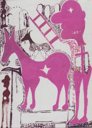 Carlo Zinelli, Grande cavallo stellato, alpino e scala rosa, 1967. Collezione Fondazione Cariverona. Photo Stefano Saccomani