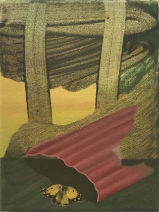 Carolina Pozzi, Christian, 2018, acrilico e olio su tela, 24 x 18 cm