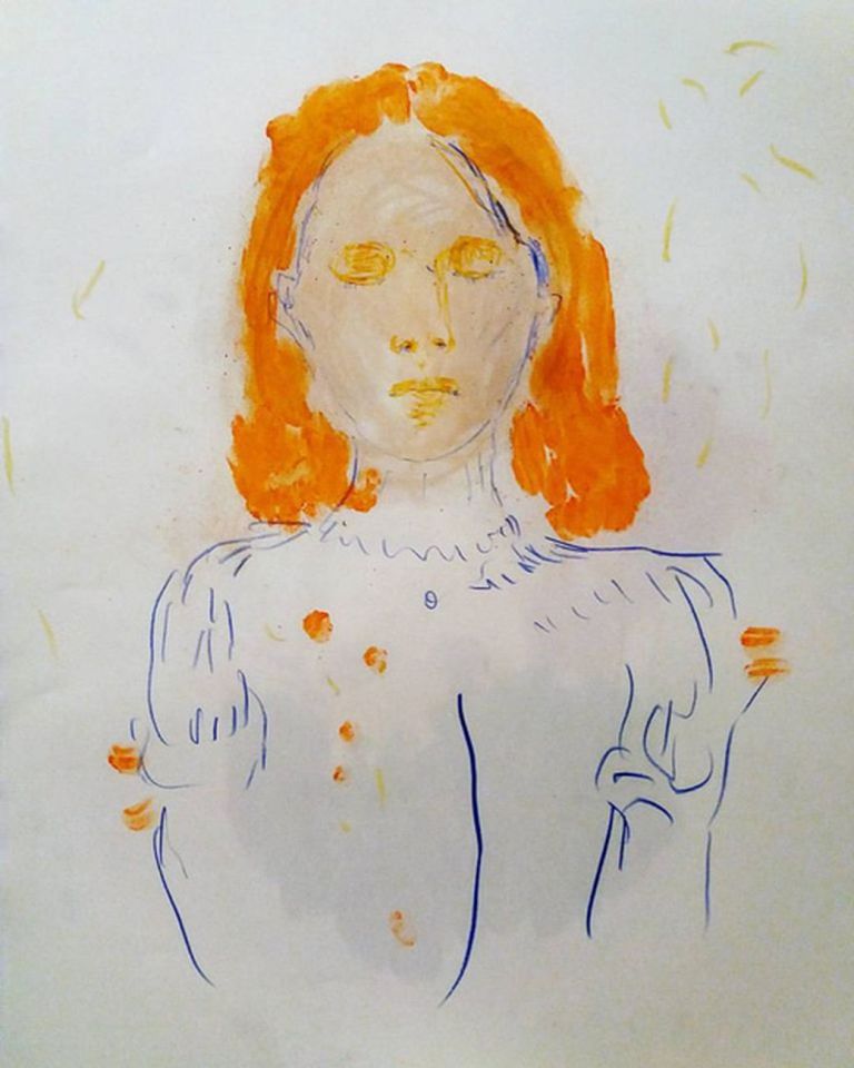 Elisa Filomena, Red, 2018, pastelli su carta, cm 48x33
