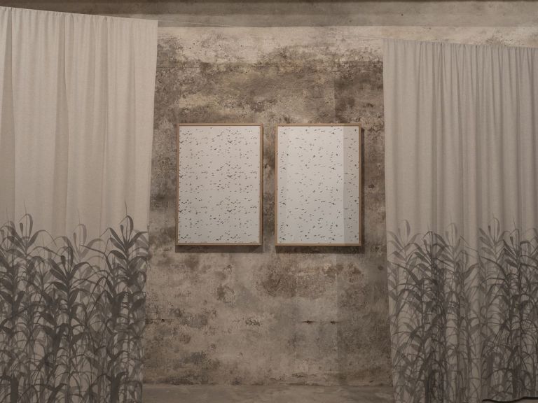 Francesco Ciavaglioli. Fremo Immagine. Installation view at Fondazione Pastificio Cerere, Roma 2019. Courtesy l’artista & Fondazione Pastificio Cerere