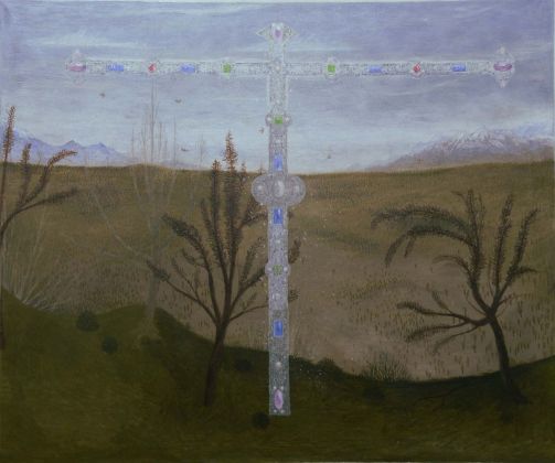 Francesco Cima, Ex piliis, 2018, olio su tela, 80 x 95.5 cm