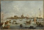 Francesco Guardi, Il Bucintoro a San Nicolò di Lido nel giorno dell’Ascensione, olio su tela, cm 67 x 101. Parigi, Musée du Louvre