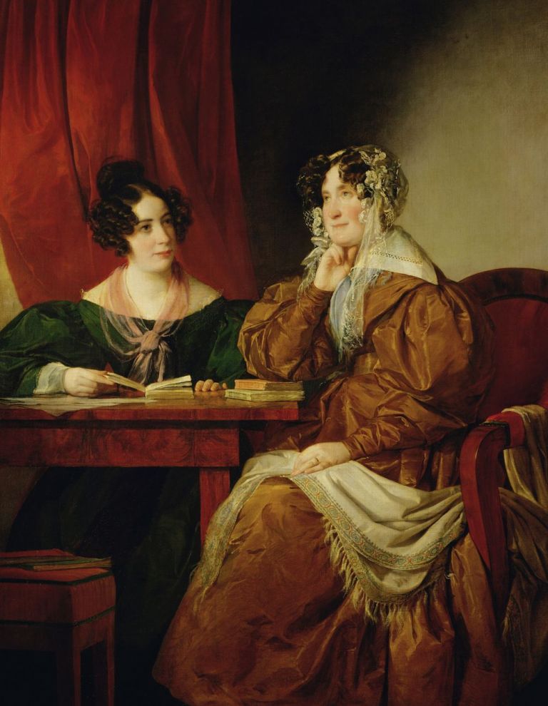 Friedrich von Amerling, Ritratto della baronessa Henriette Frelin von Pereira Arnstein con sua figlia Flora, 1833. Vienna, Belvedere