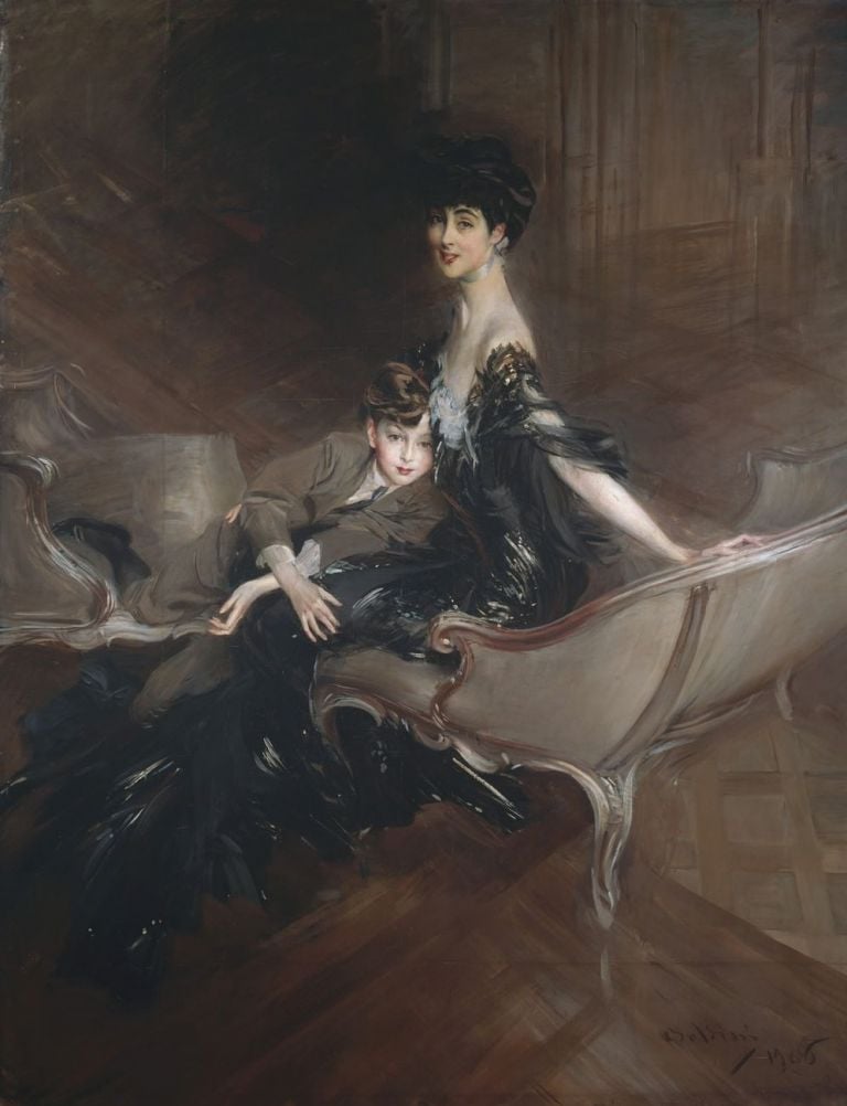 Giovanni Boldini, Consuelo Vanderbilt, duchessa di Marlborough, con il figlio, Lord Ivor Spencer-Churchill, 1906. New York, Metropolitan Museum of Art. Dono di Consuelo Vanderbilt Balsan, 1946