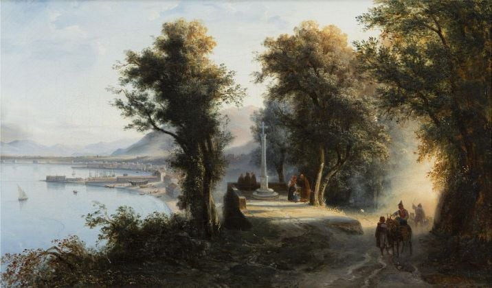 Gabriele Smargiassi, Veduta di Castellammare presa da Santa Maria di Pozzano, 1833. Collezione privata