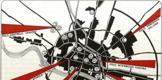 Giancarlo De Carlo, Piano per l’Università di Pavia. Diagramma generale (da L’Architecture d’Aujourd’Hui, 183, 1976)
