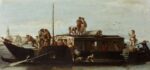 Giandomenico Tiepolo, Il burchiello, olio su tela, cm 38 x 78,3. Vienna, Kunsthistorisches Museum