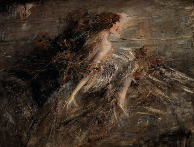 Giovanni Boldini, La marchesa Luisa Casati con piume di pavone, 1911-13. Roma, Galleria Nazionale d’Arte Moderna e Contemporanea © 2019 Scala, Firenze