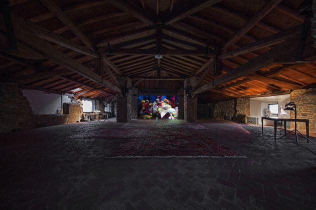 Installation view, Nathalie Djurberg and Hans Berg Rites of Passage, Porta Sant'Agostino (Bergamo), 2019, Ph. Antonio Maniscalco